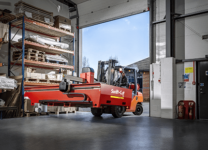 Swift-Cut Pro on forklift.