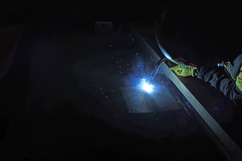 Welder welding